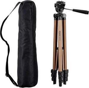 lot 6338 image: Amazon Basics 50-inch Lightweight Portable Camera Tripod Stand with Quick-Release Plate, Adjustable Height, Aluminum, for Travel Photography, Champagne