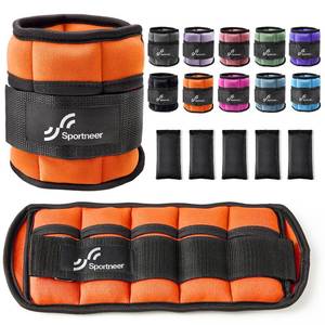 lot 6342 image: Adjustable Ankle Weights, 4.6 kg Sportneer 1 Pair Wrist Weights Arm Leg Weight Straps Equipment for Indoor Outdoor for Fitness, Walking, Jogging, Workout, 5 lb Per Ankle 10 lb Per Pair