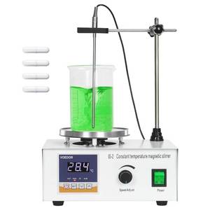 lot 6361 image: VOEDOR 85-2 Digital Display Magnetic Stirrer with 4 Magnetic Stir Bars �� Magnetic Stirrer Hot Plate, 0-2000 RPM Lab Stirring System with Temperature Probe, Stainless Steel Plate & Stand Support