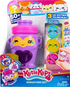 lot 6372 image: Kutie Kups - 4�� Purple Water Bottle Monkey Kutie with 3 Kups Featuring 1.5�� Surprise Collectible Lil Kutie Figures - Ages 5