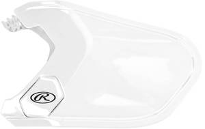 lot 6386 image: Rawlings  MACH Adjust Face Guard  Adjustable Extension Piece  White  Right-Handed Batter