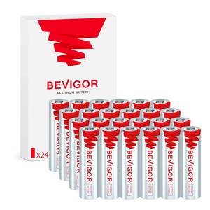 lot 6452 image: BEVIGOR Lithium AA Batteries 24 Pack, Long Lasting 1.5V 3000mAh AA Battery, 20-Year Shelf Life Lithium Batteries for Blink Camera, Flashlight, Microphone, Alarm System��Non-Rechargeable��