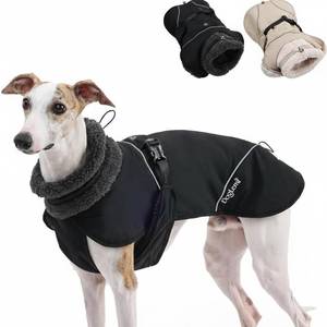 lot 6465 image: PlentiVive Adjustable Dog Coat with Harness Slot, Waterproof Fleece Lined Winter Jacket, Windproof Reflective Pet Vest for Cold Weather for Small Medium Large Dogs (Black, Medium)