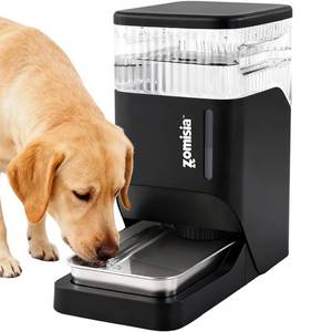 lot 6467 image: ZOMISIA Automatic Dog Water Dispenser 8L with Stainless Steel Bowl, Gravity Large Capacity Water Bowl for Dogs, 2 Gallon Pet Waterer 100% BPA Free, Black