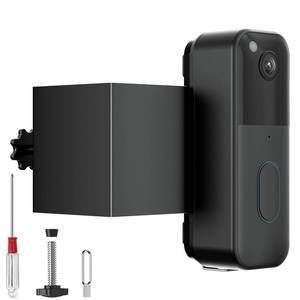 lot 6487 image: Blink Doorbell Mount No Drilling Bracket Fit for Blink Video Doorbell (1st & 2nd Gen) No Front Cover, Anti-Theft