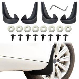 lot 11427 image: 4PCS Car Mud Flaps, Black Mud Flaps Splash Guards, Front Rear Mud Flaps Splash Guards, No Drilling Mudguards Fenders Car Exterior Accessories Universal for Most Cars, Sedan Vehicle
