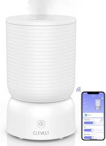 lot 11462 image: CLEVAST Smart Humidifiers for Bedroom, Top Fill 3L Cool Mist Quiet Ultrasonic Humidifier with Essential Oil Diffuser, Humidity Control, Wi-Fi Air Humidifier for Baby, Home, Compatible with Alexa