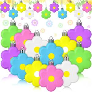 lot 11468 image: Lunmon 24 Pcs Spring Tree Ornaments 2.7 Inch 3D Flower Bunny Tulips Daisy Hanging Ornament Easter Tree Decorations Plastic Colorful Floral Rabbit Ball Decorations for Holiday Party (Daisy)