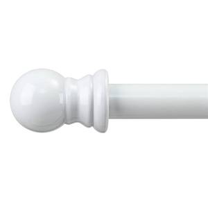 lot 11474 image: Decorative Window Curtain Rods 28 to 62�� - 1 Inch Heavy Duty Metal Curtain Rod Set,Adjustable Drapery Rods with Brackets for Kitchen Sliding Glass Door - White
