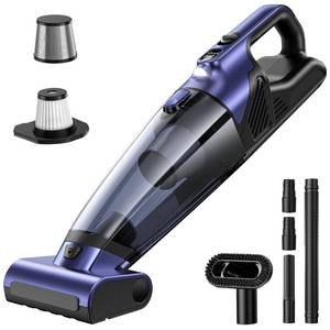lot 11506 image: MAGIC JOHN Pet Hair Handheld Vacuum Cordless, 20000PA High Power Car Vacuum with Motorized Brush and LED Light, Rechargeable Hand Held Vacuum Cleaner with Reusable Filter for Car, Home, Office & Pet (Used)