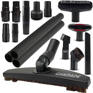 lot 11508 image: Universal Vacuum Attachments Hardfloor Brush and Replacement Accessories for Vacuum Cleaners - Horsehair Hardwood Floor Attachments and Vacuum Hose Adapter Kit - Vacuum Attachments for Car Detailing