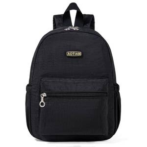 lot 12168 image: AOTIAN Mini Lightweight 11.8 Inch Backpack Durable Travel Hiking Women and Girls Small Daypack, 7 Liters Black
