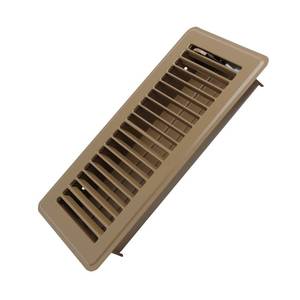 lot 12170 image: Howeall 4 x 10 Floor Register - Heavy Duty Steel Walkable Floor Vents - Easy Adjust Air Supply Lever - Vent Covers for Home (Brown)