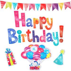 lot 12173 image: Frienda 29 Pieces Happy Birthday Magnets for Car Parade and Cruise Door Reflective Automotive Birthday Decorations Colorful Balloon Magnets for Cars Refrigerator Metal Surface Decoration