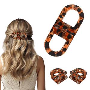 lot 12248 image: Magnetic Hair Clips, Strong Hold No-Slip Magnetic Hair Styling Clips, Clip No Crease Hair Types Strong Hold, Seamless 2-in-1 Design for Easy Everyday Hairstyles (1-Leopard print)