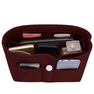 lot 12257 image: ZTUJO Purse Organizer Insert, Felt Bag Organizer For Handbag Purse Organizer,13 Colors, 6 Size (Small, Wine Red)(Used)