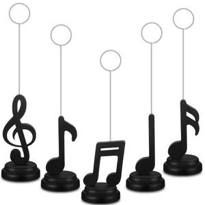 lot 12277 image: RattanView 5 Pcs Music Note Balloons Photo Holders Balloon & Place Card Holder Table Centerpieces for Music Themed Party Decorations Weddings Birthdays Musical Note with Clips