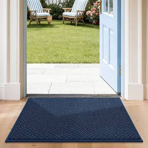 lot 15101 image: COSY HOMEER-Door-Mat 24x36 Non Slip Absorbent Entryway Rugs Dirt Trapper Doormats Washable Entrance Mats Low Pile Welcome Floor Mat for Front Back Door and Entry Mats,Navy Blue