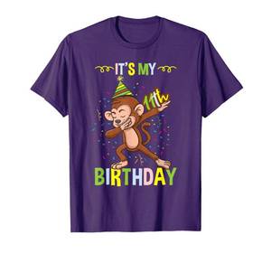 lot 16366 image: Its My 11th Birthday Monkey T-Shirt M