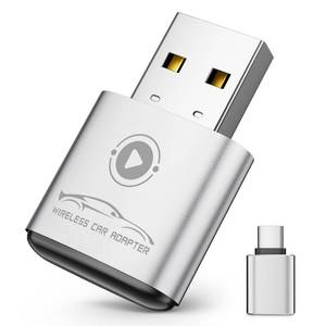 lot 16382 image: vnilrgle Wireless CarPlay Adapter for Apple iPhone��2026 Upgraded�� Mini Design, Converts Factory Wired to Wireless Adapter for CarPlay, Plug and Play, Auto Connect Fast and Stable(White)