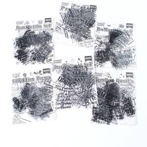 lot 16383 image: Dwpetzo 240pcs Transparent PET Journaling Words Stickers Set, 6 Assorted Phrases, Inspirational, Quote, Poetry, Romantic, Blessing Saying Stickers for Junk Journal Supplies, Scrapbooking