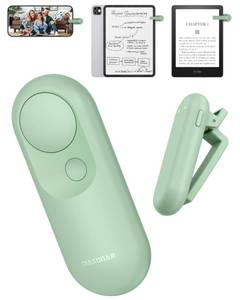 lot 16384 image: Maxonar Magsnap Remote Page Turner for Kindle PaperwhiteOasis & Kobo, Never Lose Parts, 100-Hour Battery, RF Connection, 2-in-1 Page Clicker Works with TabletiPad, Ideal Gift for Book Lovers (Green)