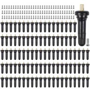 lot 16398 image: RANSOTO 100pcs 17-20008 TPMS Snap-in Tire Pressure Sensor Valve Stem Compatible with Chevy GMC Ford Dodge Cadillac Buick Chrysler RAM Lincoln Pontiac Subaru etc.