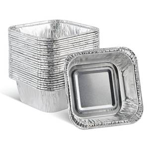 lot 16401 image: PLASTICPRO Disposable Mini Size 3 X 3 X 2 Inch Square Aluminum Tin Foil Baking Pans Bakeware - Cookware Perfect for Baking Cakes,Brownies,Bread, Meatloaf, Lasagna, Pack of 25