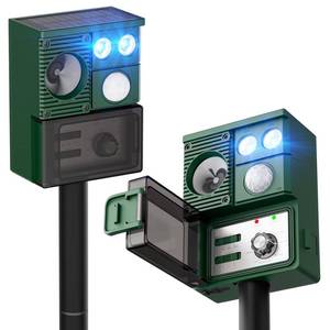 lot 16409 image: 2 Packs 2026 Upgraded Ultrasonic Animal Repeller for Outdoor Yard, Solar Powered Deer Repellent Devices with Motion Sensor & Flashing Light Waterproof Cat Deterrent for Rabbits, Raccoons, Squirrels