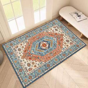 lot 16428 image: WuFulon Entryway Rug - 1.6x2.6Washable Area Rugs for Bedroom Non-Slip Low-Pile Kitchen Mats Oriental Indoor Doormat Carpet for Entrance Bathroom Laundry Living Room(zr2)