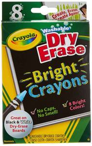 lot 16429 image: Crayola Dry-Erase Bright Crayons, 8 count