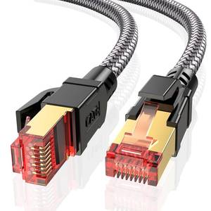 lot 16437 image: Ltemziiy Cat 8 Ethernet Cable 20 ft, 40Gbps 2000Mhz High Speed Gigabit LAN Internet Cables,RJ45 Patch Cord Braided Round SFTP Network Cable,for Smart Home,Office,Gaming,Modem, Router