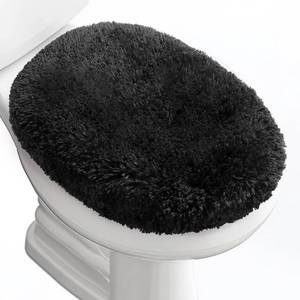 lot 16443 image: Baahrnom Luxury Soft Microfiber Toilet Lid Cover Machine Washable Solid Toilet Seat Cover 17.5 x 15 Adjustable Rubber Backing Fits Most 16-17.5 L x 14-16 W Round Oblong and Elongated Toilet Seat