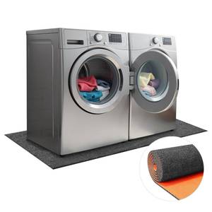 lot 17192 image: 9mm Thickened Under Washing Machine Mat 63 L x 36 W Shock Absorbing Noise Reducing Non-Slip Floor Mat Freely Cut for Refrigerator Washer Dryer Portable Air Conditioner Floor Protection (Dark Gray)