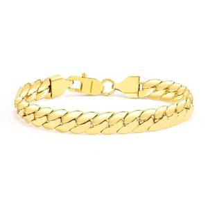 lot 18230 image: CaptainSteeL Cuban Bracelet for Men and Women, 77.589inch Stainless Steel Bracelet, Gold PlatingStainless Steel Fashion Jewelry, Holiday Gift with Flannel Bag