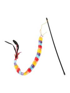 lot 18248 image: QWINEE Cat Wand Toys, Cat Interactive Toy, Cat Toys for Indoor Cats, Interactive Teaser Toys for Kitty Kitten One Size Deep Multicolor One Size