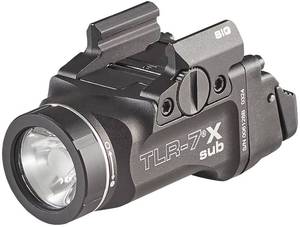 lot 18257 image: Streamlight 69401 TLR-7 X sub 500-Lumen Tactical Weapon Light Designed Exclusively and Solely for Sig Sauer P365 & P365XL Closed Rail Systems Subcompact Handguns with Mounting Kit and Keys, Black