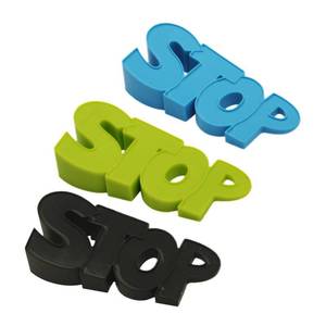lot 18266 image: STOBOK Childproof Silicone Letter Door Stopper Windproof Door Plug Draft Block for Home Office Noise Reduction 4.72X2.17X0.98 Inches