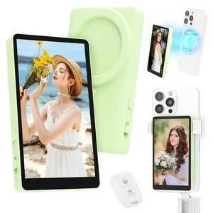 lot 18267 image: wepvo Selfie Monitor Screen, Vlog 4K 30fps Video Recording for iPhone & Android Using Phone Rear Camera for Selfie Vlog Live Stream TikTok, Bluetooth Remote Control, Content Creator Essentials (Green)