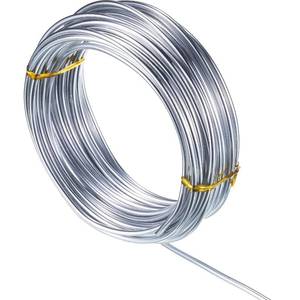 lot 18272 image: TecUnite Aluminum Craft Wire for Sculpting Armature Bendable Craft Wire for DIY Jewelry Making (1 Roll,Silver,10 M X 3 mm)