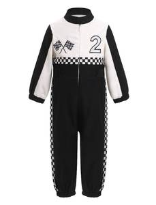lot 18273 image: IWEMEK Baby Girl Race Car Driver Boys Two Fast Birthday Outfit Kids Race Car Driver Jumpsuit Toddler Racer Romper Playsuit Speed Racing Suit Checkered 2nd Birthday Party Cake Smash Photoshoot Black 2
