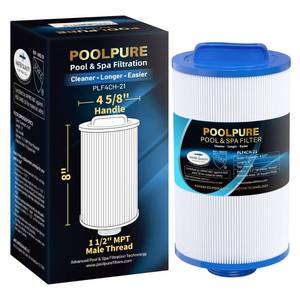lot 18286 image: POOLPURE 4CH-21 Spa Filter Replaces PDM25P4, PTL18P4, PA13, PA17, Filbur FC-0121, 20245-238, PVT-25N, Baleen AK-9003, SD-00845, 18 sq.ft Screw in Male Fine(1 12 MPT) Thread Filter 1PACK