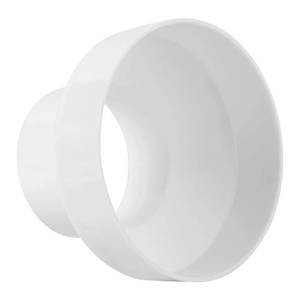 lot 18303 image: CABAX Duct Reducer 6 to 4 inch Air Duct Adapter HAVC Pipe Connector for Inline Ventilation System (150mm to 100mm), White