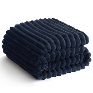 lot 19784 image: HIMEET Soft Navy Blue Queen Size Blanket for Bed - 300GSM Cozy Bedding Fleece Blanket for Men, Large Lightweight Sofa Couch Cover Bed Blankets for Her Him, Home Room Decor, Navy Blue, 90x90 Inches