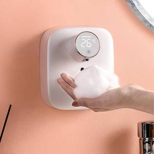 lot 19812 image: Automatic Soap Dispenser Touchless,Soap Dispenser for Kitchen Sink,Foaming Soap Dispensers-Rechargeable, Adjustable Foam Volume with Digital Display & Temperature Monitoring (White)