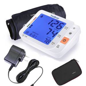 lot 19820 image: Tediver Digital Blood Pressure Monitor, Large Cuff 0.7-1.3 Feet, Electric Upper Arm Blood Pressure Machine with Electric Powered Charger and Device Case, Backlight LCD Screen, 2 Year Warranty