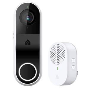 lot 19822 image: Kasa Smart Video Doorbell Camera Hardwired wChime, 2K Resolution, Always-on Power, Night Vision, 2-Way Audio, Real-Time Notification, Cloud & SD Card Storage, Works wAlexa & Google Home (KD110)