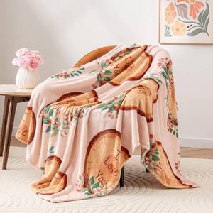 lot 19856 image: Berkshire Velvetloft� Plush Throw Blanket �� Ultra Soft & Cozy Gift for Mom, Women & Loved Ones, Perfect for Mother��s Day, Valentine��s, Birthday, and Everyday Use, Floral Wreath Tree Pink, 50 � 60
