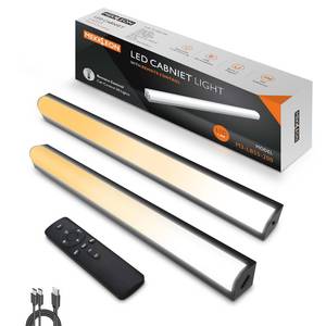 lot 20267 image: Under Cabinet Lights Remote Control,2 Pack Magnetic Dimmable Closet Lights,USB Rechargeable Wireless LED Shop Light,Ceiling and Under Counter Lights for Kitchen (Black, 20CM)