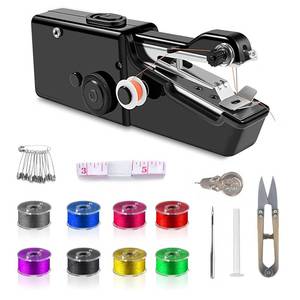 lot 20308 image: Handheld Sewing Machine, Portable and Easy-to-Use Mini Sewing Machine, Battery and USB Operated, Ideal for Beginners and Home Use - Black